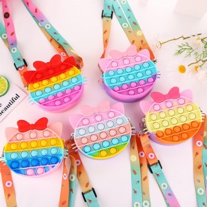 Bubble Fidget ของเล่นกระเป๋าสะพาย, ซิลิโคนป๊อป Bubble Midget กระเป๋าถือ